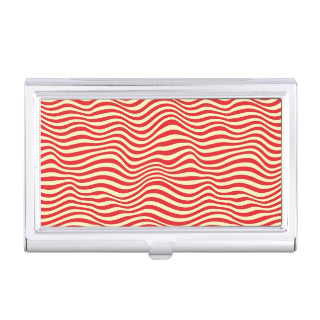 Striped background case for business cards (Front)