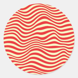 Striped background classic round sticker