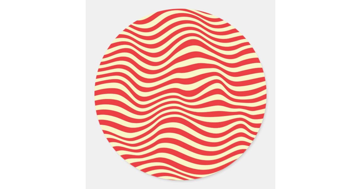 Striped background classic round sticker | Zazzle