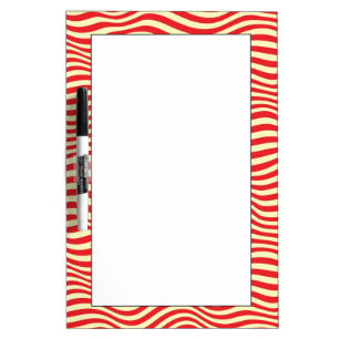 Striped background dry erase board