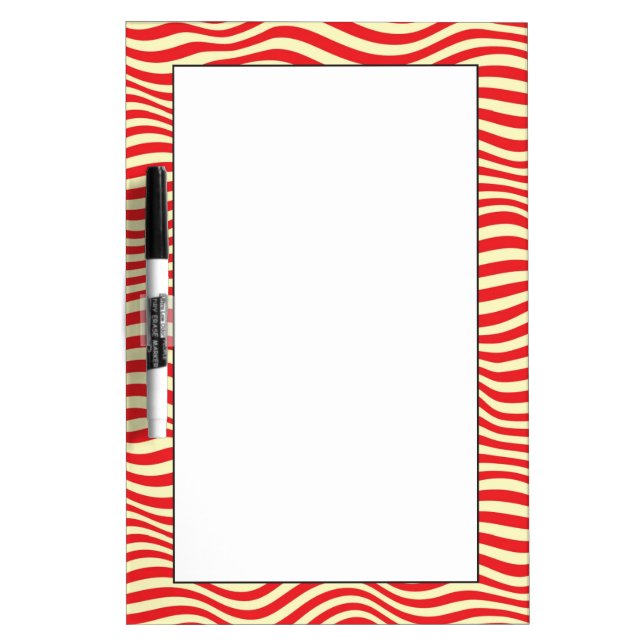 Striped background dry erase board (Front)