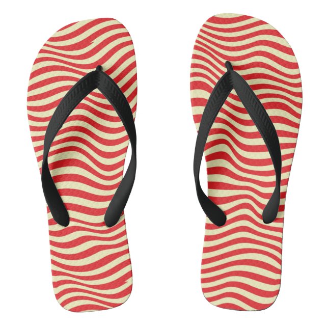 Striped background flip flops (Footbed)