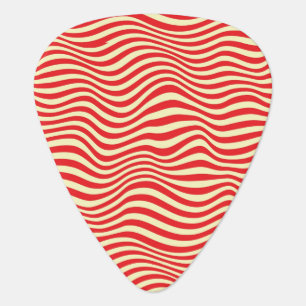 Striped background guitar pick