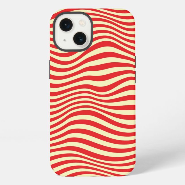 Striped background iphone case (Back)