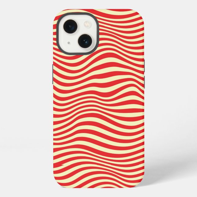 Striped background iphone case (Back)