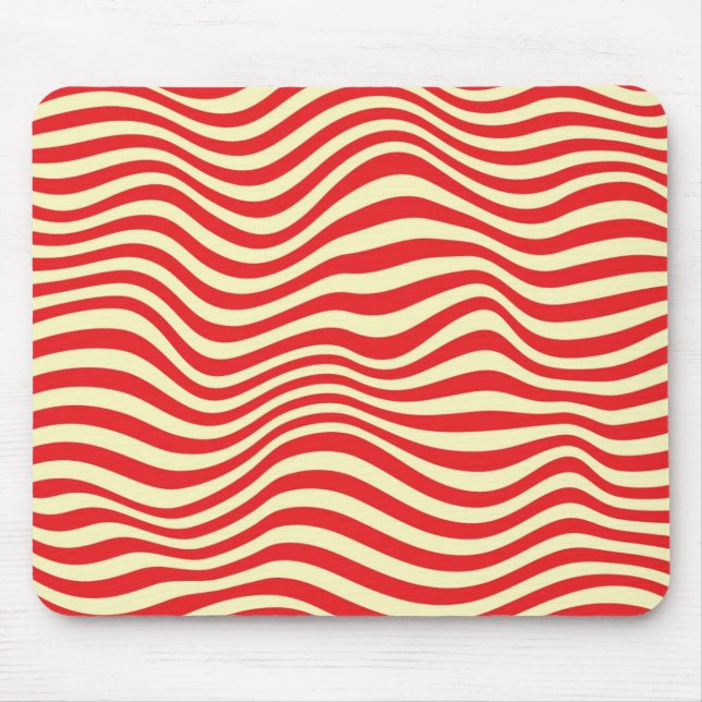 Striped background mouse pad (Front)