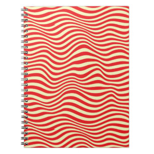 Striped background notebook