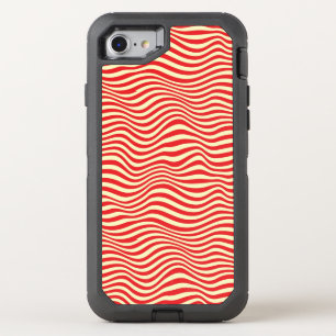 Striped background OtterBox defender iPhone SE/8/7 case