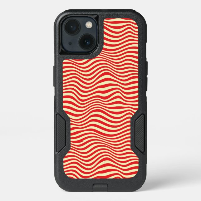 Striped background otterbox iPhone case (Back)