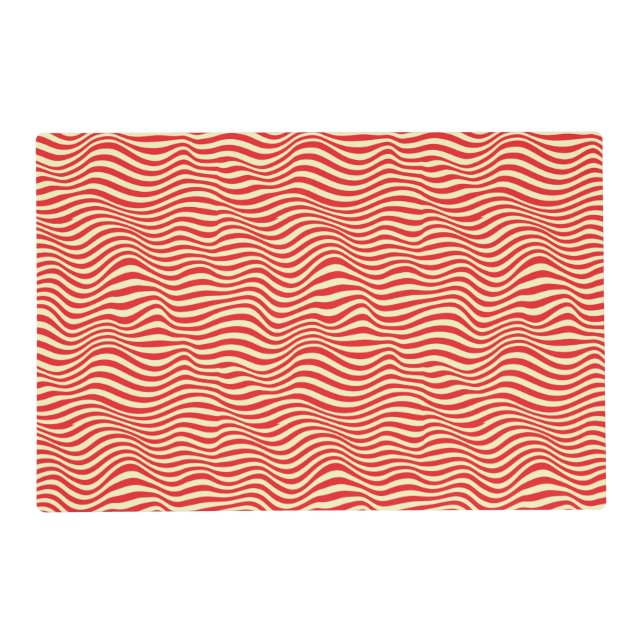 Striped background placemat (Front)