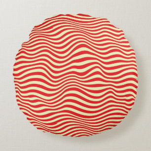 Striped background round pillow