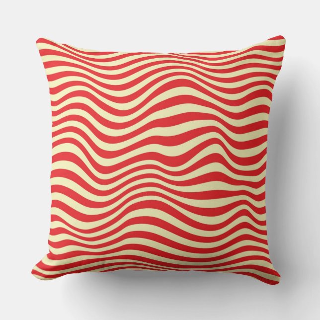 Striped background throw pillow (Front)