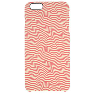 Striped background clear iPhone 6 plus case