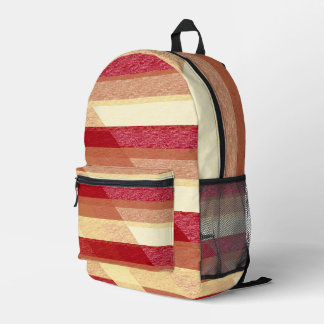 Striped Backpack With Autumn Colors Earth Tones