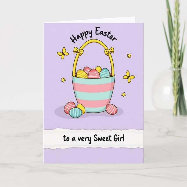 Striped Basket Pattern Card (Front)