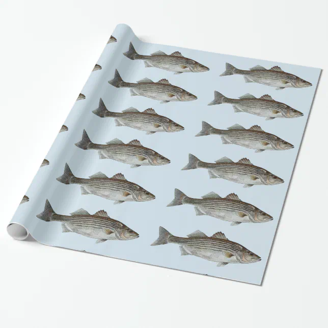 Striped Bass Fish Pattern Wrapping Paper Zazzle