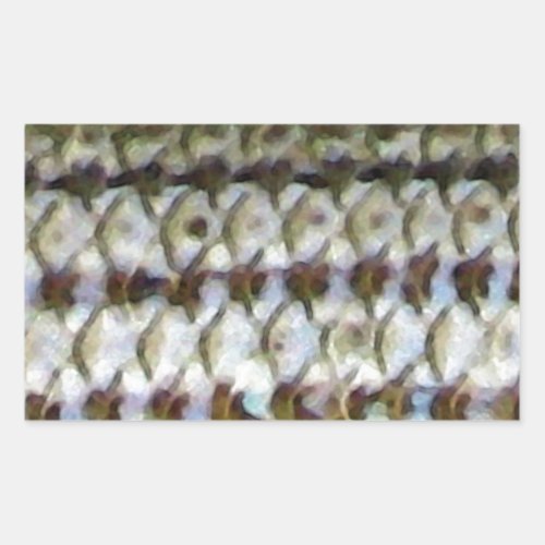 Striped Bass Fish Skin Print Rectangular Sticker