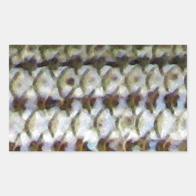 Striped Bass Fish Skin Print Rectangular Sticker (Front)