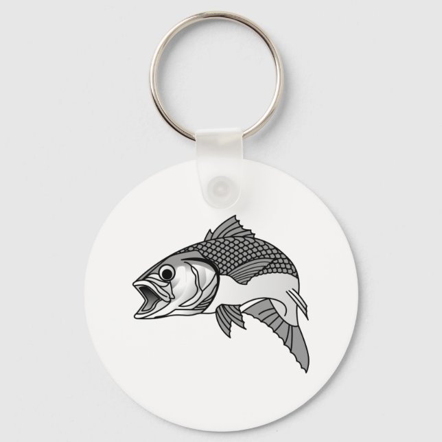 Striped Bass Keychain (Front)