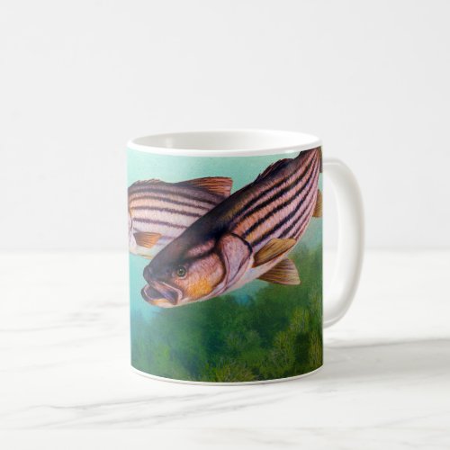 Striped Bass Swimming Coffee Mug