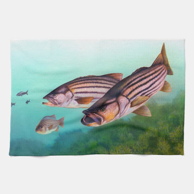 Striped Bass Towel (Horizontal)