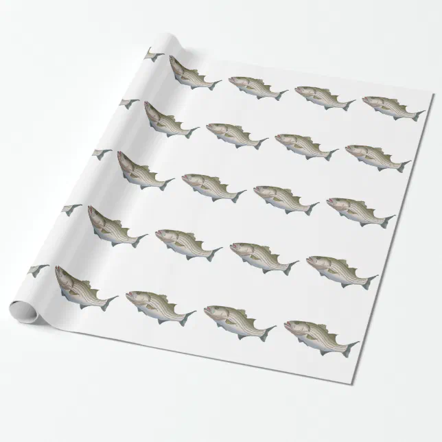 STRIPED BASS WRAPPING PAPER Zazzle