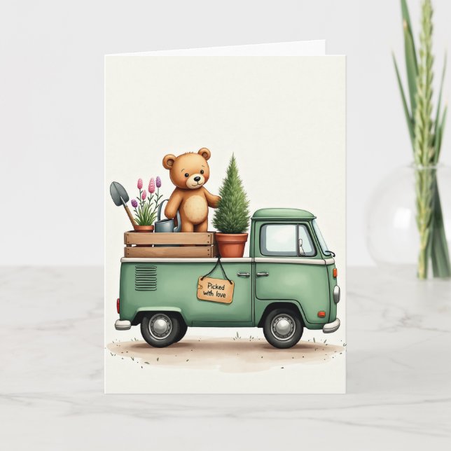 Striped Bear Delivery Card (Front)