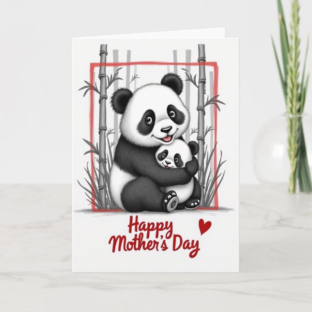 Striped Bears Family Love Card (Front)
