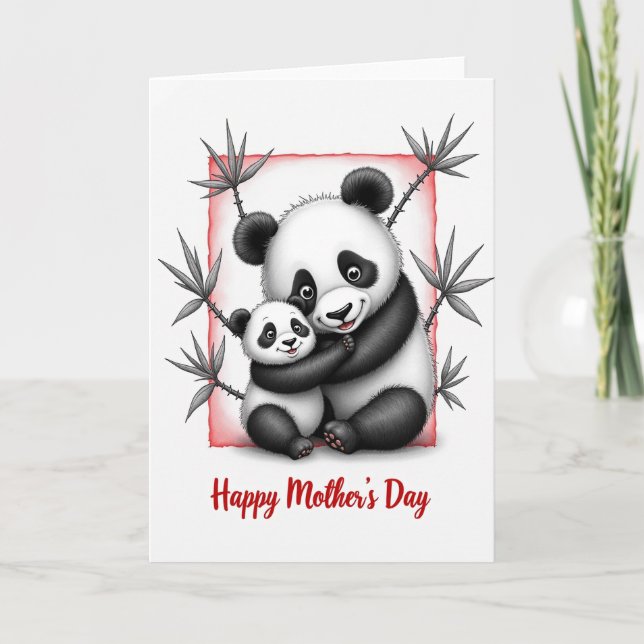 Striped Bears Hugs Greeting Card (Front)