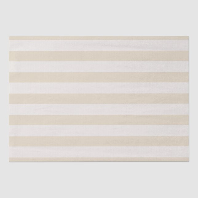 Striped Beige Ivory Tissue Paper (Front)
