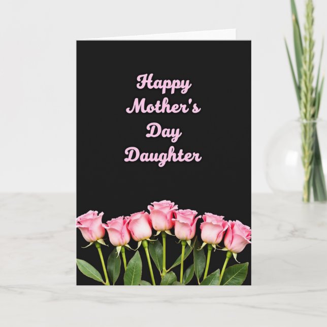 Striped Best Daughter Ever Card (Front)