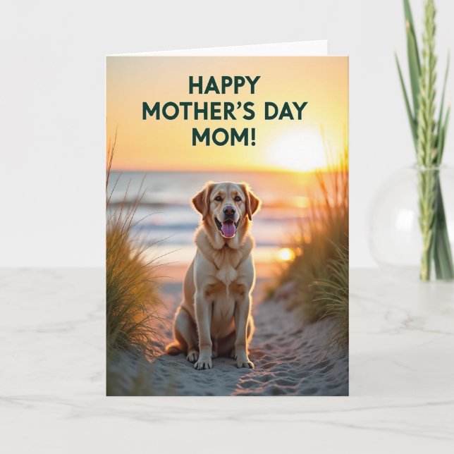 Striped Best Dog Ever Card (Front)