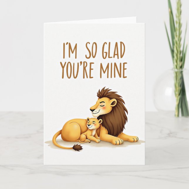 Striped Best Felines Love Card (Front)