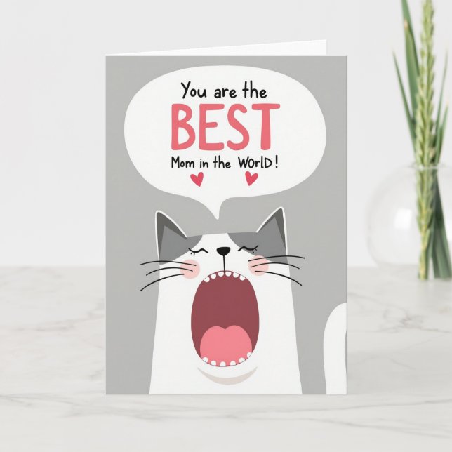 Striped Best Mom Card (Front)