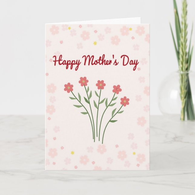 Striped Best Mothers Day Card (Front)