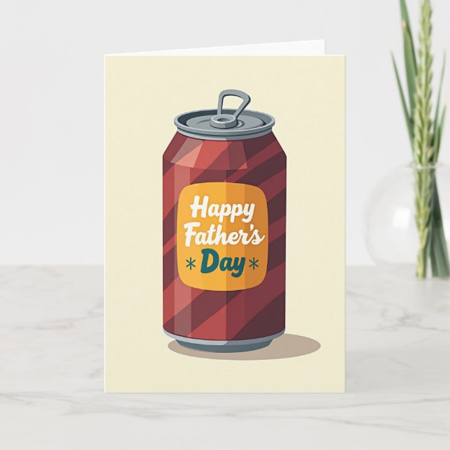 Striped Beverage Fathers Day Card (Front)