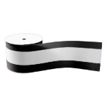 Striped (Black &amp; White) Customizable Grosgrain Ribbon