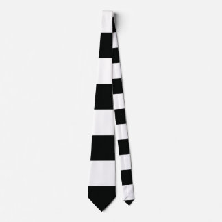 Striped (Black & White | Horizontal) Customizable Tie
