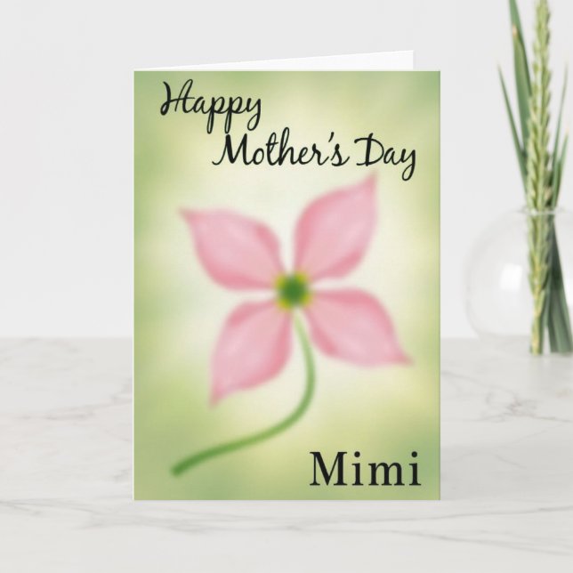 Striped Bloom Celebration Card (Front)