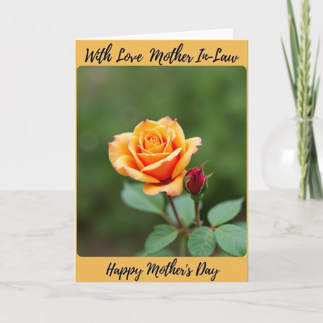 Striped Bloom Greetings Card (Front)