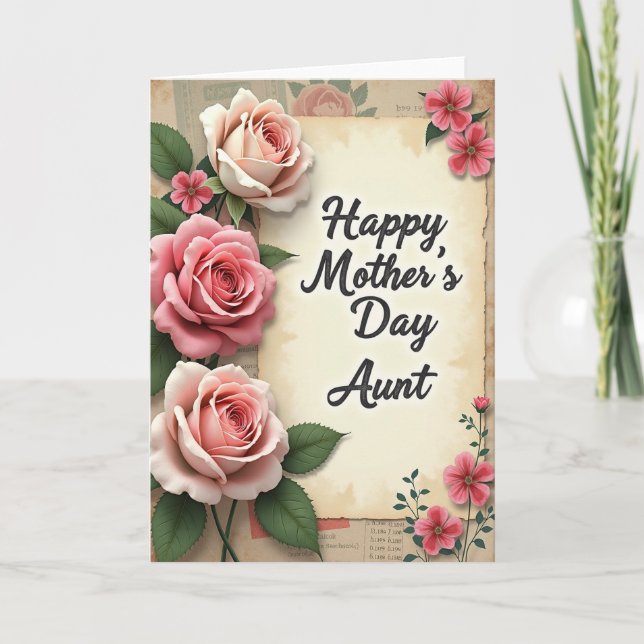 Striped Bloom Message Card (Front)