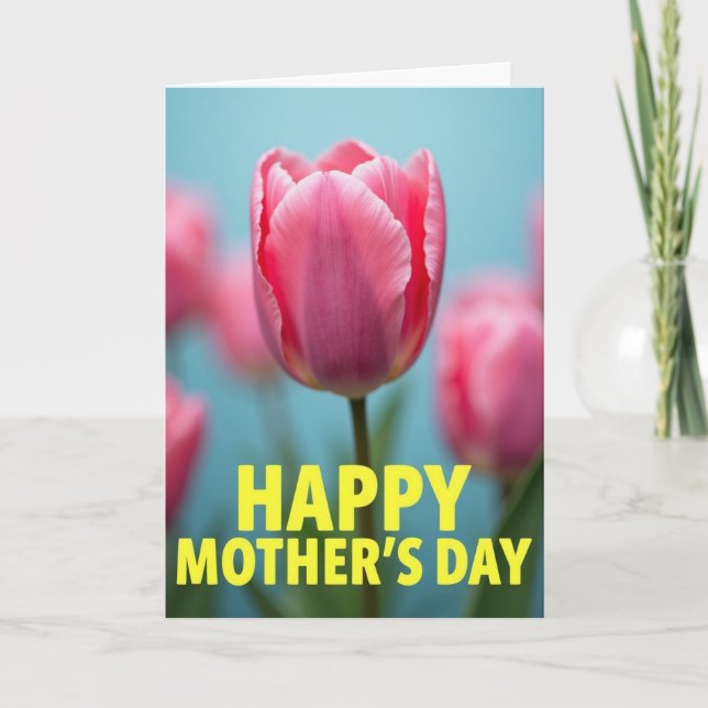 Striped Bloom Mothers Day Card (Front)