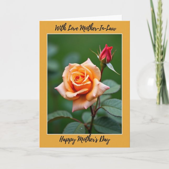 Striped Bloom Portrait Card (Front)