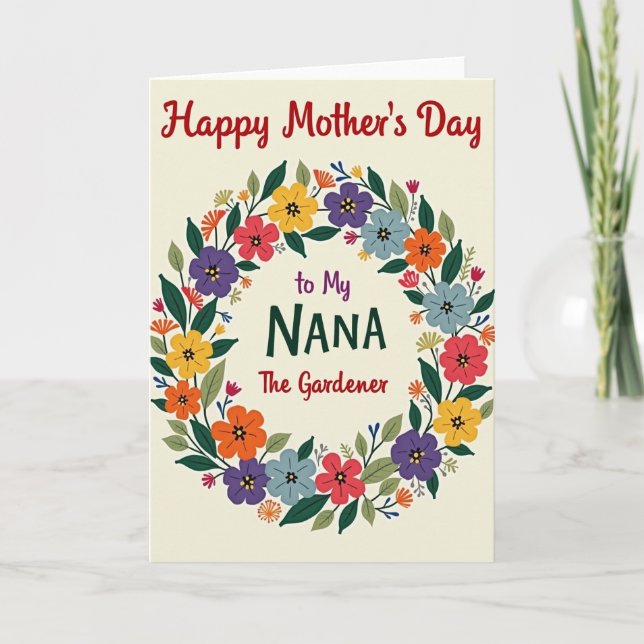 Striped Blooms Of Love Card (Front)