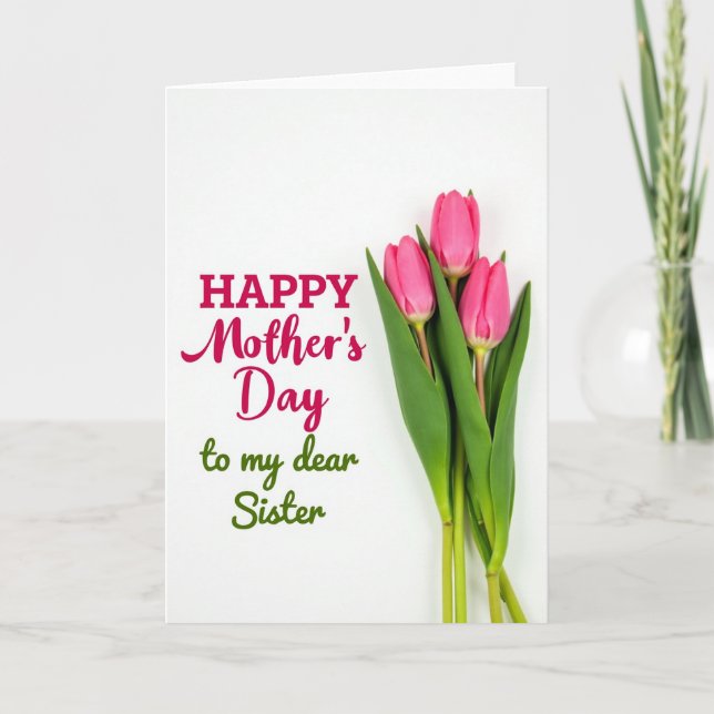 Striped Blooms Sister Card (Front)