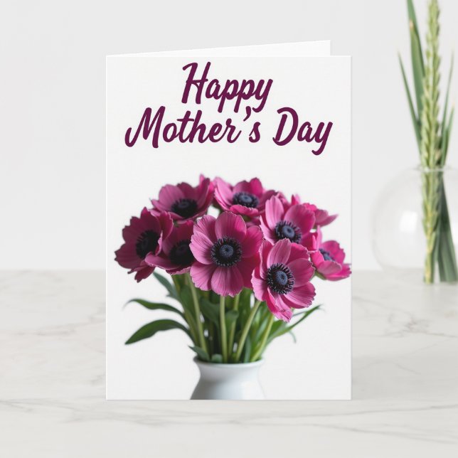 Striped Blossom Celebration Card (Front)