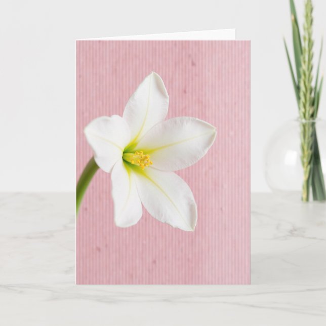 Striped Blossom Greeting Card (Front)