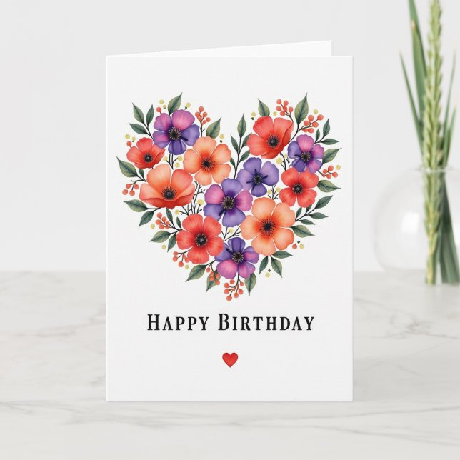Striped Blossom Love Card (Front)