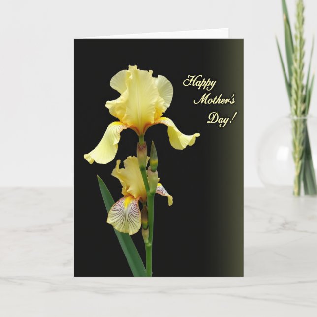 Striped Blossom Mothers Day Card (Front)