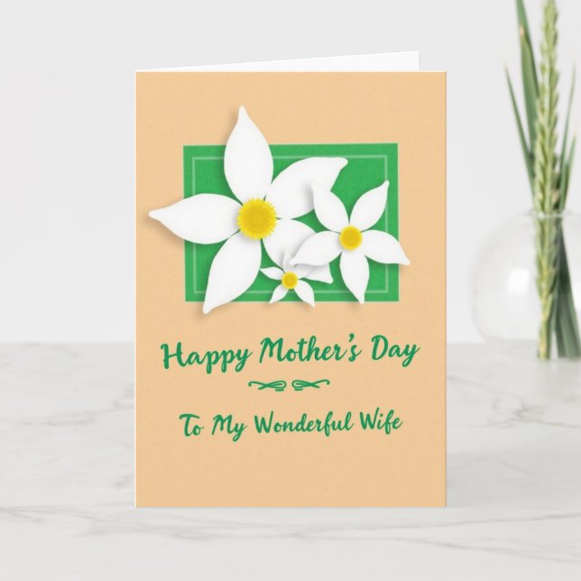 Striped Blossoms Sentiment Card (Front)